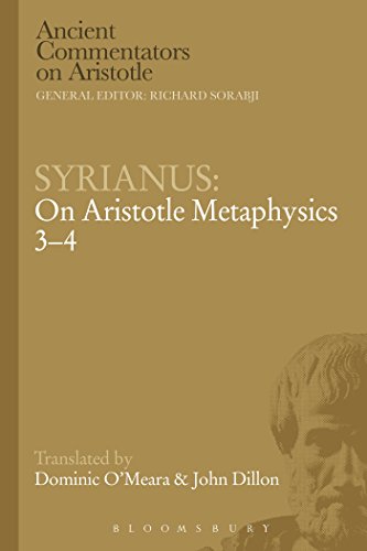 Stock image for Syrianus: On Aristotle Metaphysics 3-4 for sale by Chiron Media