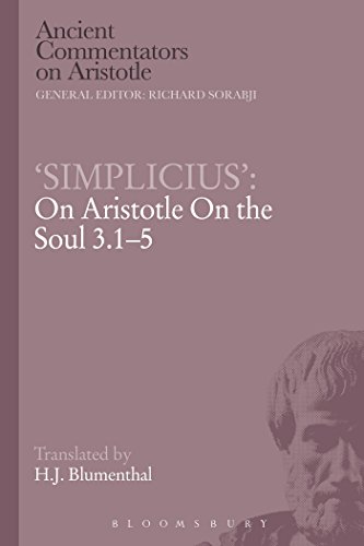 Stock image for Simplicius': On Aristotle on the Soul 3.1-5 for sale by Chiron Media
