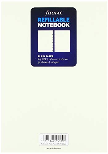 9781472618634: Filofax A5 Notebook refill - plain paper white