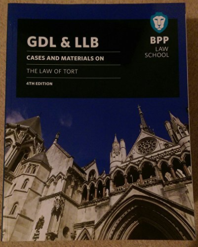 Stock image for GDL & LLB: Cases and materials on the law of tort for sale by WorldofBooks