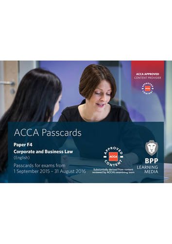 Beispielbild fr ACCA F4 Corporate and Business Law (English): Passcards zum Verkauf von WorldofBooks