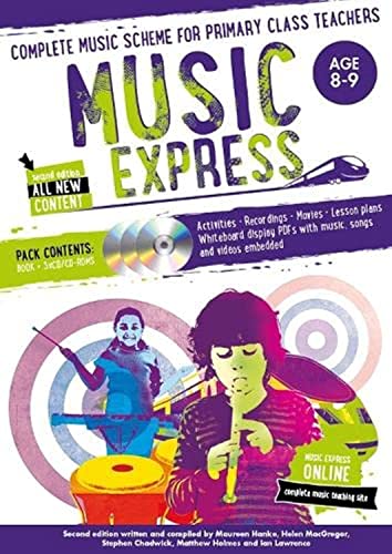 Imagen de archivo de Music Express: Age 8-9 (Book + 3CDs + DVD-ROM): Complete Music Scheme for Primary Class Teachers a la venta por Books From California