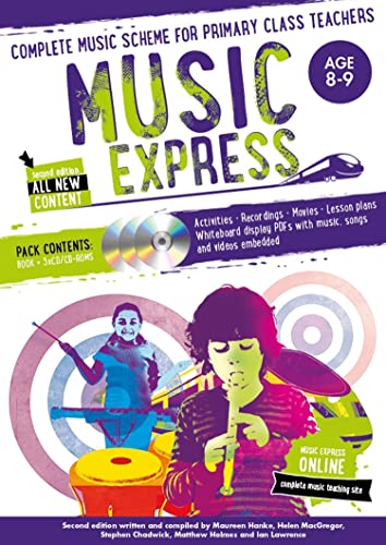 Stock image for Music Express: Age 8-9 (Book + 3CDs + DVD-ROM): Complete Music Scheme for Primary Class Teachers for sale by Books From California
