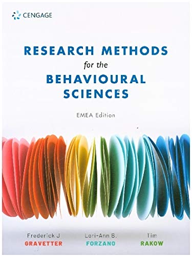 Beispielbild fr Research Methods for the Behavioural Sciences zum Verkauf von Blackwell's