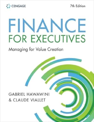 Imagen de archivo de Finance for Executives Managing for Value Creation a la venta por medimops