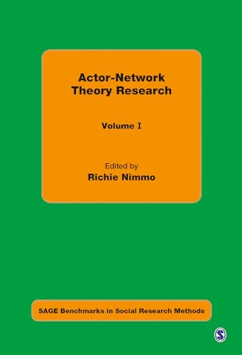 Stock image for ActorNetwork Theory Research SAGE Benchmarks in Social Research Methods for sale by PBShop.store US