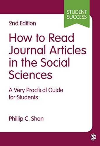 Imagen de archivo de How to Read Journal Articles in the Social Sciences (SAGE Study Skills Series) a la venta por Chiron Media
