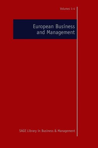Imagen de archivo de European Business and Management a la venta por Revaluation Books