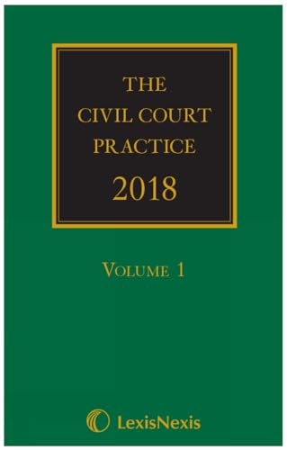Imagen de archivo de The Civil Court Practice 2018: (The Green Book) a la venta por UK LAW BOOK SELLERS LTD