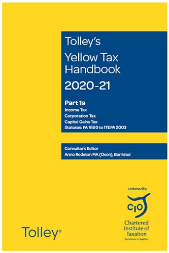 Imagen de archivo de Tolley's Yellow Tax HandbooK 2020-21 Part 1a a la venta por AwesomeBooks