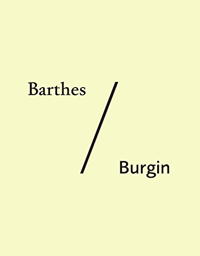 Imagen de archivo de Barthes/Burgin a la venta por Blackwell's