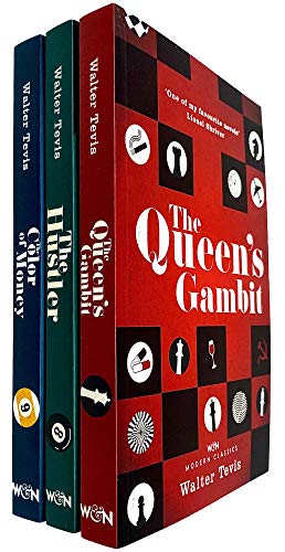 Stock image for The Queen's Gambit Series 3 Books Collection Set by Walter Tevis (The Queen's Gambit, The Hustler The Color of Money) NETFLIX for sale by Front Cover Books