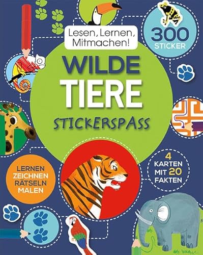 9781474824859: Lesen, Lernen, Mitmachen! Wilde Tiere: mit 300 Stickern