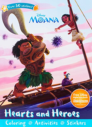 Imagen de archivo de Disney Moana Hearts and Heroes (Sticker Scenes & Coloring Book) a la venta por Your Online Bookstore