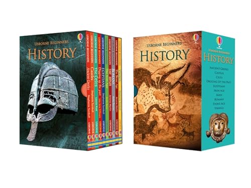 Beispielbild fr Usborne Beginners History 10 Books Collection Box Set (Stone Age, Iron Age, Egyptians, Ancient Greeks, Romans, Vikings, Castles & MORE!) zum Verkauf von Ergodebooks