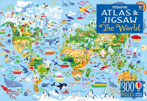 9781474937610: The World (Usborne Atlas and Jigsaw): 1 (Usborne Book and Jigsaw)