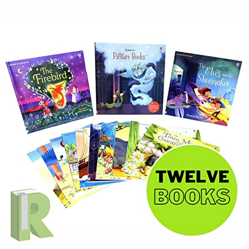 Stock image for Usborne 12 Classics Picture Books Collection Box Set (Elves & The Shoemaker, The Wind in the Willows, Under the Sea, The Gingerbread Man, On A Pirate Ship, Goldilocks and the Three Bears And MORE!) for sale by Kennys Bookshop and Art Galleries Ltd.