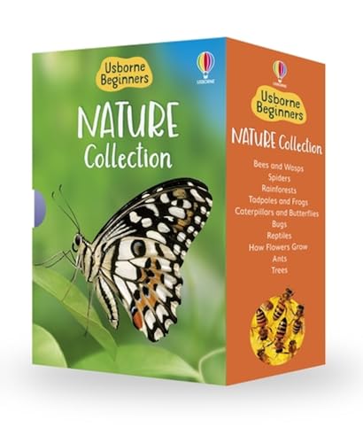 Imagen de archivo de Usborne Beginners Nature 10 Books Box Set Collection (Reptiles, Rainforests, Trees, How Flowers Grow, Spiders, Bugs, Ants & MORE!) a la venta por AMM Books