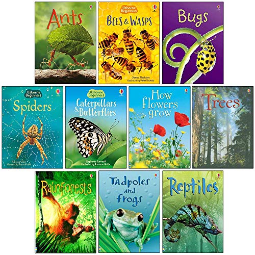 Stock image for Usborne Beginners Nature 10 Books Set (Ants, Bugs, Spiders, Tree, Reptiles, Rainforests & MORE!) for sale by GF Books, Inc.