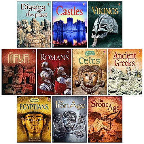 Stock image for Usborne Beginners History 10 Books Set (Castles, Vikings, Romans, The Celts, Anicent Greeks, Egyptians and MORE!) for sale by Greener Books
