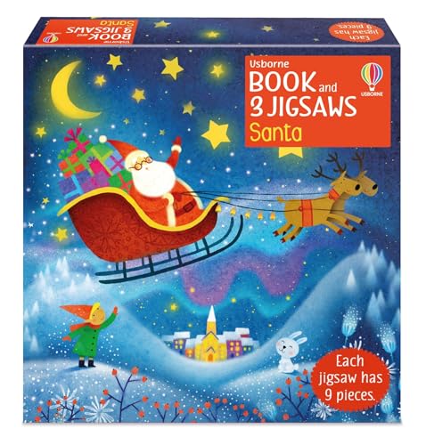 Imagen de archivo de Usborne Book and 3 Jigsaws: Santa a la venta por WorldofBooks