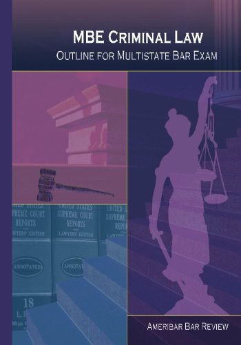 Stock image for MBE Criminal Law: Subject-Matter Outline for the Multistate Bar Examination for sale by Revaluation Books