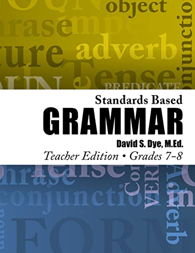 Beispielbild fr Standards Based Grammar: Grades 7-8 zum Verkauf von SecondSale