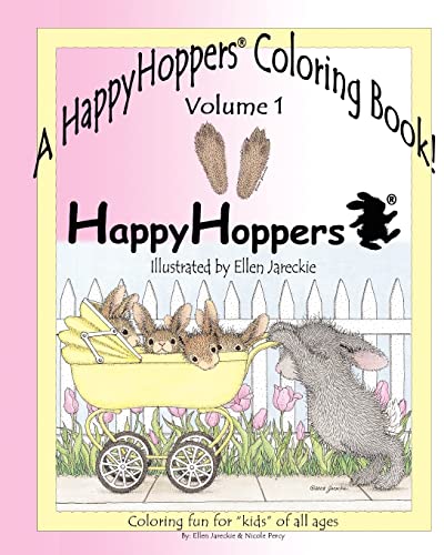 Imagen de archivo de A HappyHoppers? Coloring Book - Volume 1: featuring the HappyHoppers? bunnies by artist Ellen Jareckie a la venta por SecondSale
