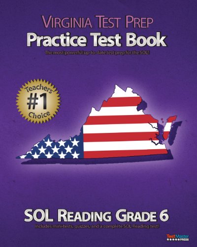 Beispielbild fr VIRGINIA TEST PREP Practice Test Book SOL Reading Grade 6 zum Verkauf von dsmbooks