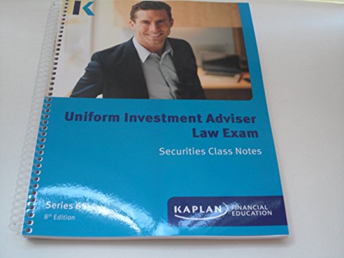 Beispielbild fr Uniform Investment Advisor Law Exam Security Class Notes Series 65 8th Edition zum Verkauf von ThriftBooks-Atlanta