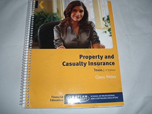Stock image for Texas Property and Casualty Insurance Class Notes for sale by HPB-Red