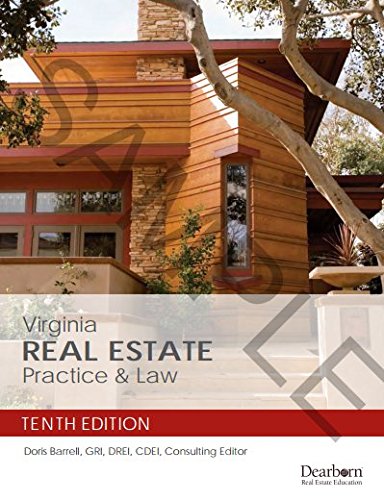 Stock image for Virginia Real Estate Practice & Law - 10th Edition for sale by Better World Books