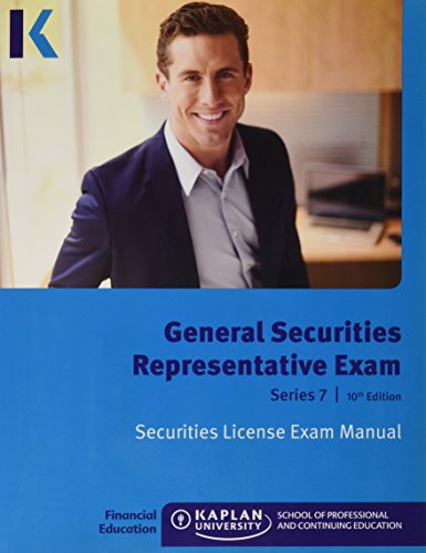 Beispielbild fr General Securities Representative Exam Series 7 10th Edition zum Verkauf von HPB-Red