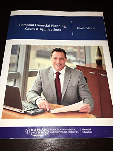 Stock image for Personal Financial Planning Cases and Applications, 9th Edition Kaplan Paperback - 2015-2016 for sale by Better World Books