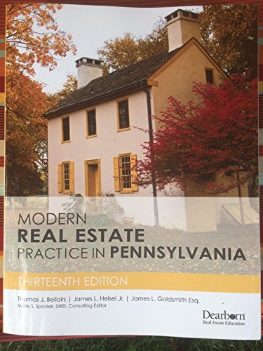 Beispielbild fr Modern Real Estate Practice in Pennsylva zum Verkauf von Better World Books