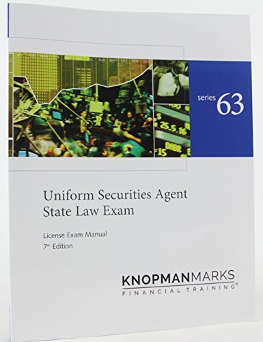 Stock image for Kaplan Series 63 Securities License Exam Manual, Uniform Securities Agent State Law Exam 7th edition for sale by Gulf Coast Books