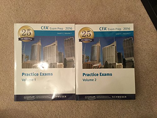 Stock image for CFA Level II Kaplan Schweser 2016 Books for sale by SecondSale