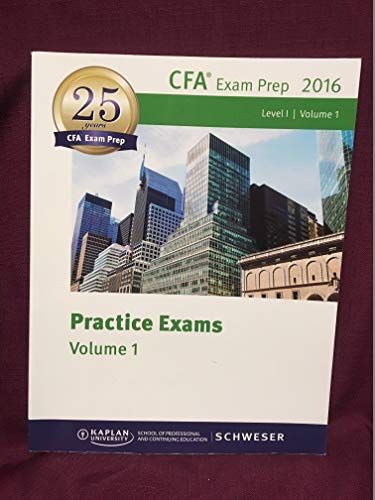 Stock image for CFA Practice Exams 2016 - Volume 1 for sale by WorldofBooks