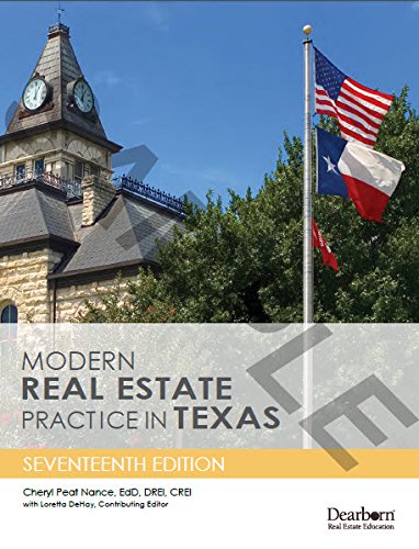 Imagen de archivo de Modern Real Estate Practice in Texas a la venta por HPB-Red