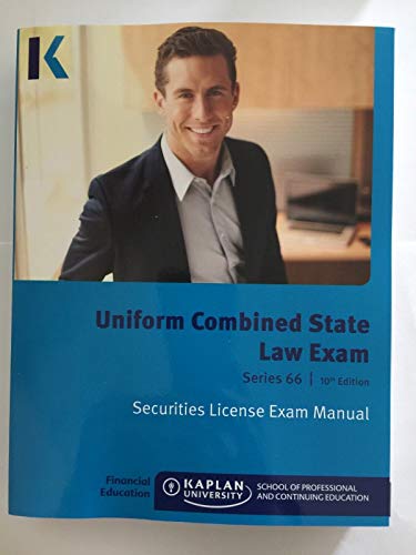Stock image for Kaplan Series 66 License Exam Manual 10th Edition and Class Notes Manual, Brand new for sale by ThriftBooks-Dallas