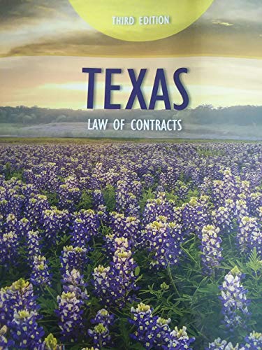 Imagen de archivo de Texas Law of Contracts a la venta por Textbooks_Source