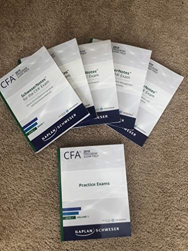 2019 CFA Level 1 Kaplan Schweser Notes: Books 1-5, Practice Exam 