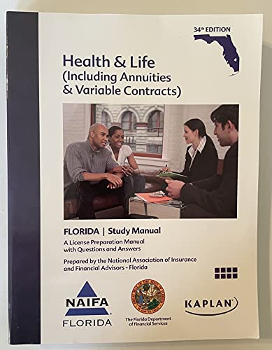 Beispielbild fr Health & Life (Including Annuities & Variable Contracts) Study Manual, Florida, 34th Edition zum Verkauf von Better World Books