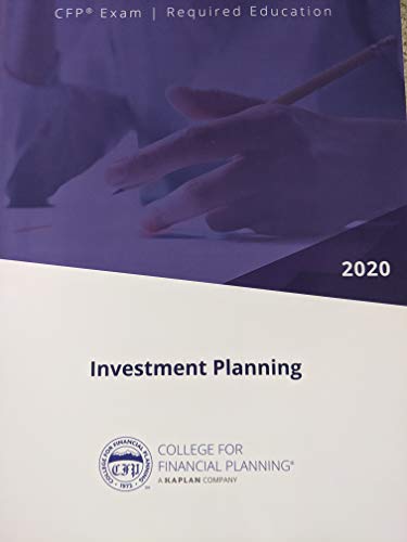 Stock image for CFP Exam Required Education Investment Planning 2020 for sale by Goodwill of Colorado