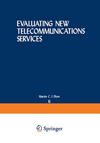 Stock image for Evaluating New Telecommunications Services (Nato Conference Series, 6) for sale by Lucky's Textbooks