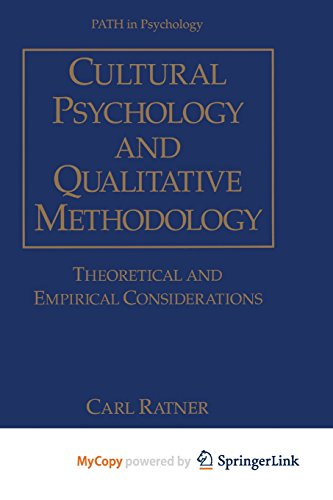 9781475726824: Cultural Psychology and Qualitative Methodology: Theoretical and Empirical Considerations