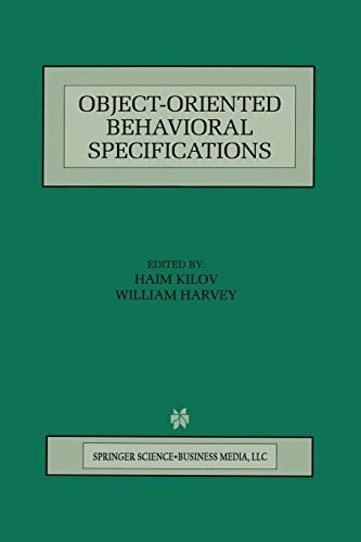 9781475770407: Object-Oriented Behavioral Specifications: 371 (The Springer International Series in Engineering and Computer Science, 371)
