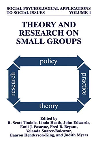 Beispielbild fr Theory and Research on Small Groups (Social Psychological Applications To Social Issues) zum Verkauf von Revaluation Books