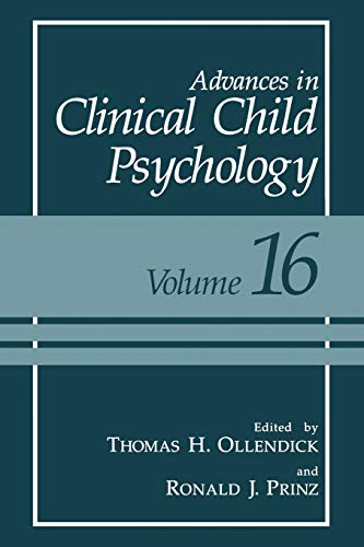 9781475790436: Advances in Clinical Child Psychology: 16