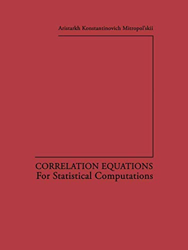 Stock image for Correlation Equations: For Statistical Computations for sale by THE SAINT BOOKSTORE